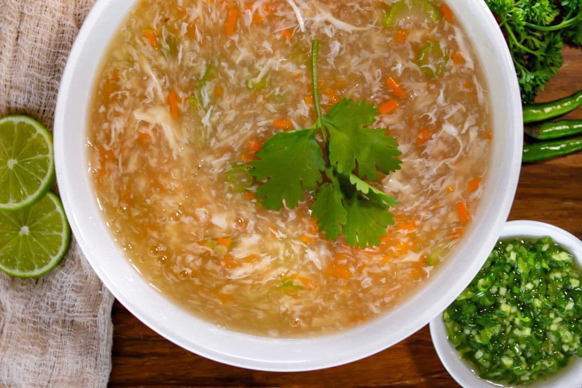 Rainbow seafood soup