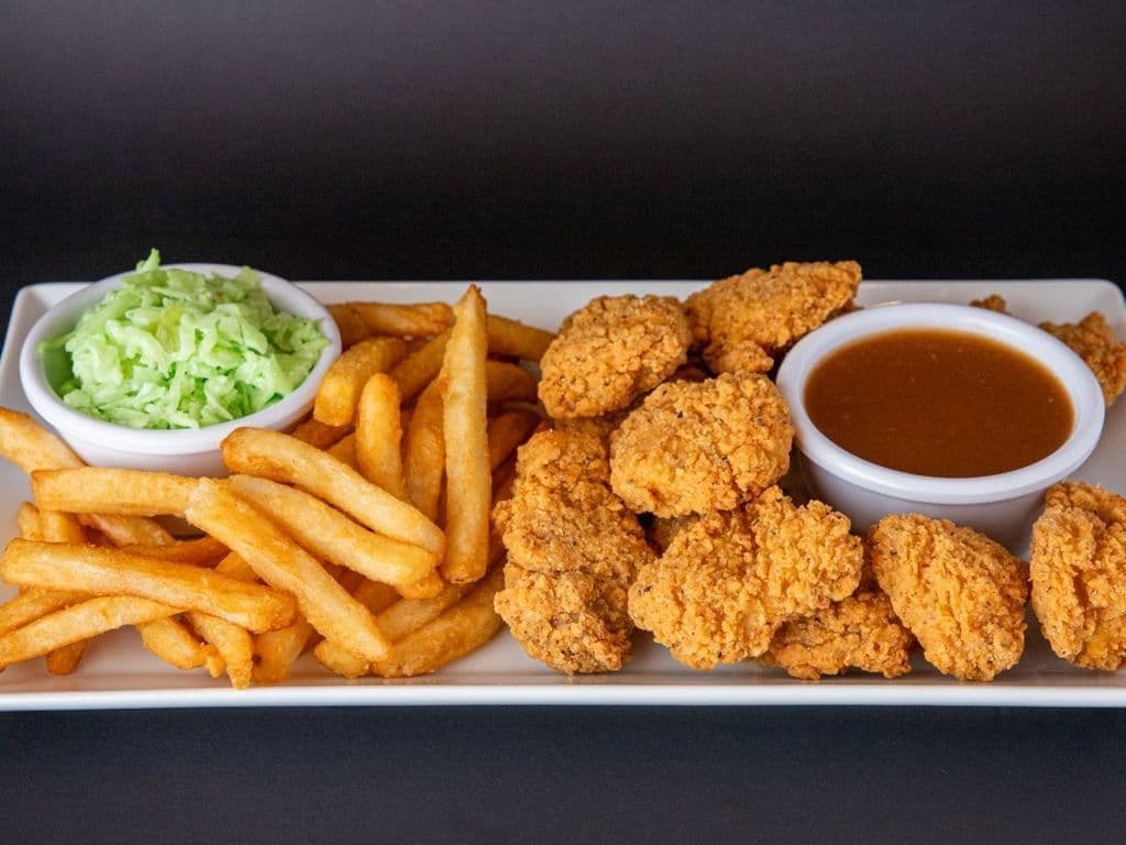 Plat Bouchées Poitrine de Poulet Croustillantes / Crispy Chicken Breast Bites Meal