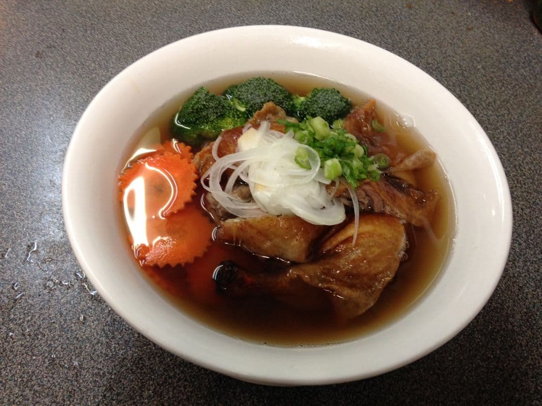 13. BBQ Duck with Egg Noodle Soup - Sup Mi Vit Quay