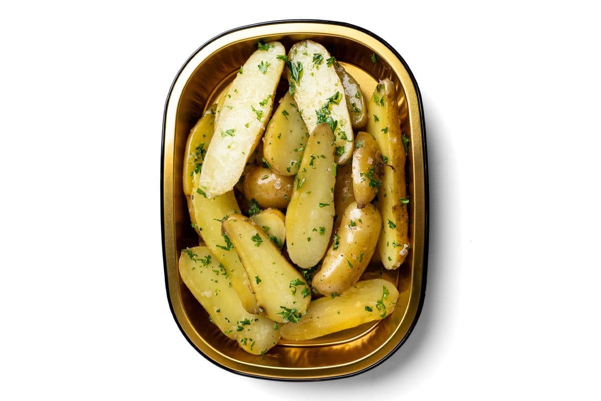 Beef Tallow Roasted Fingerling Potatoes