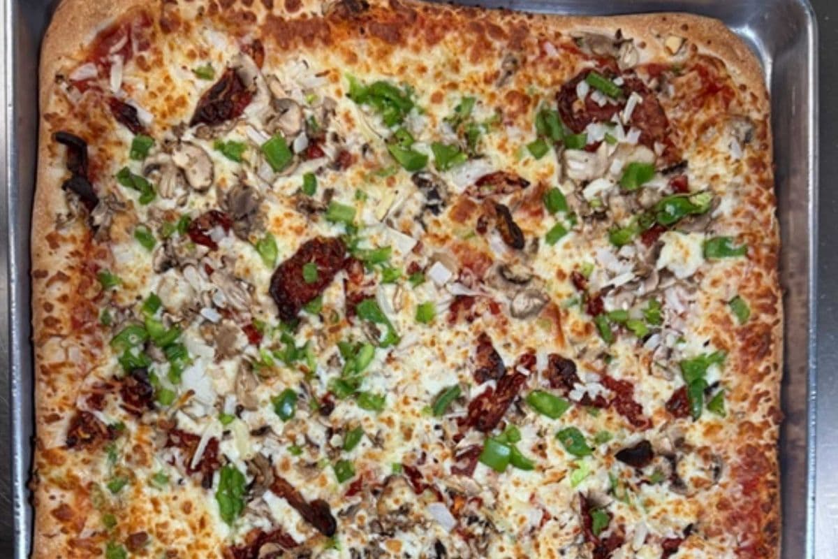 Party Square Vegetarian Pizza