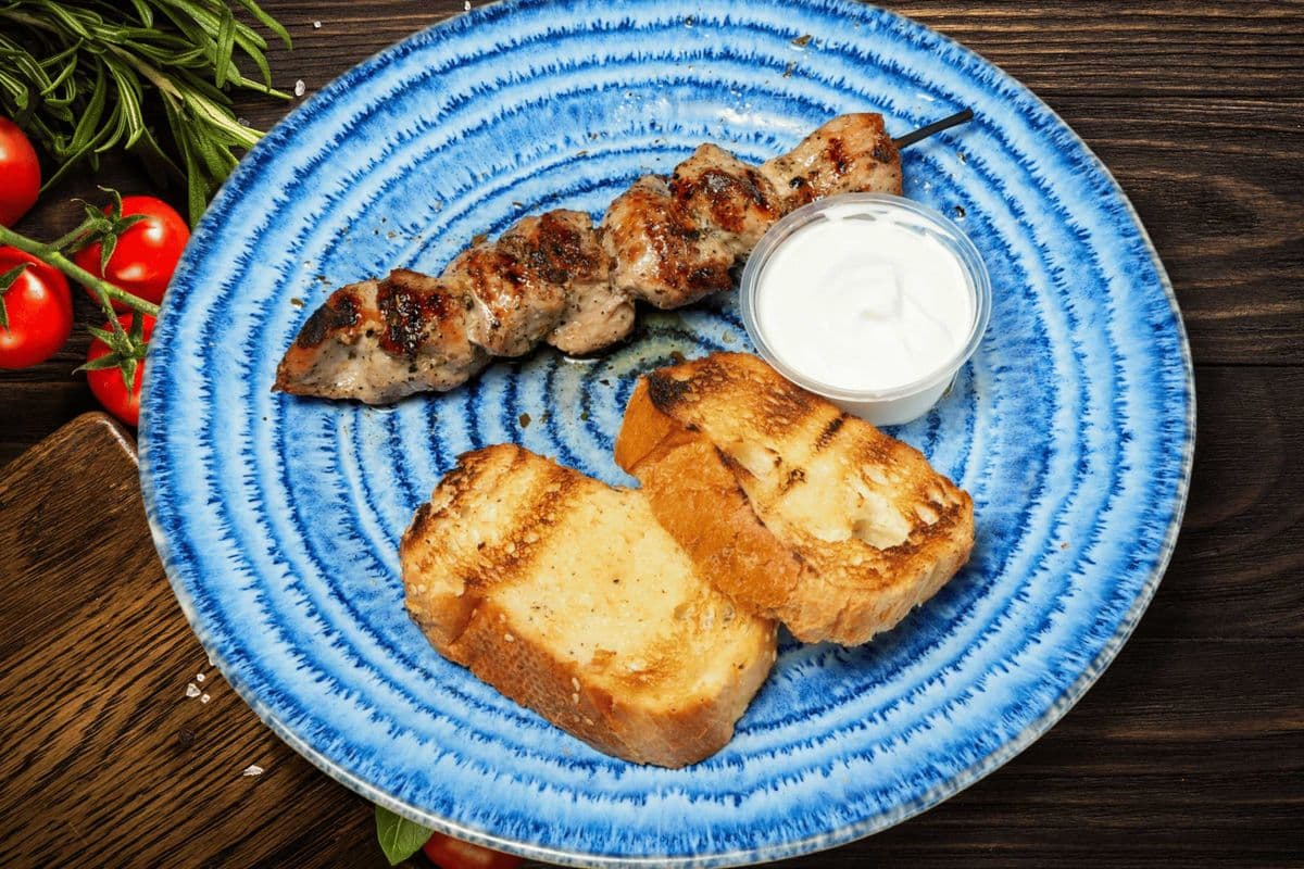Pork Souvlaki on a Stick