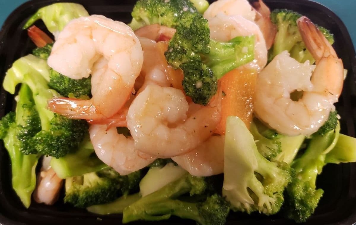 54A. Garlic Shrimp with Broccoli (12 pcs)