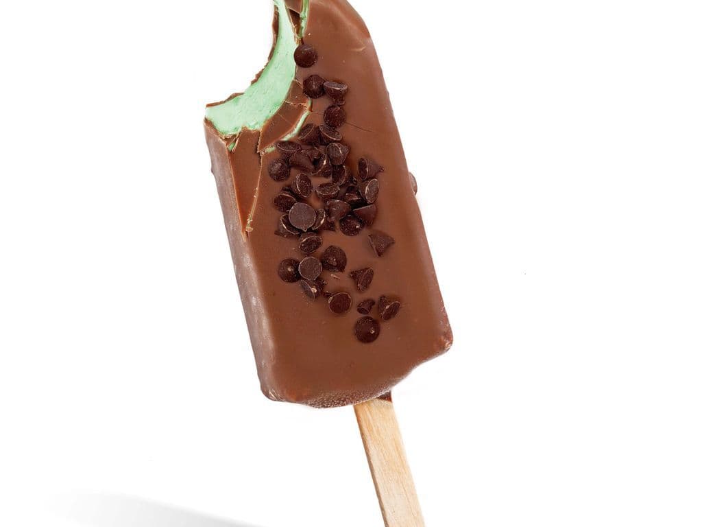 Dipped Mint Chocolate Chip Ice Cream Bar