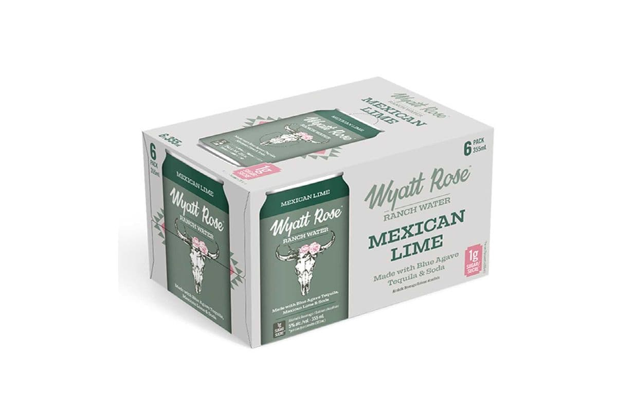 882740. WYATT ROSE RANCH WATER MEXICAN LIME (6 x 355ML (CANS))