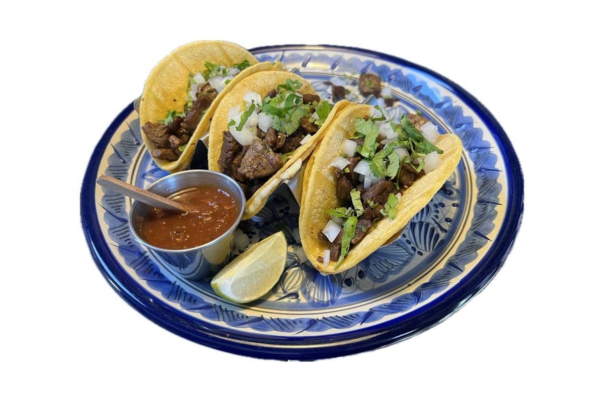 Cheesy Ste'k Tacos (3 tacos)