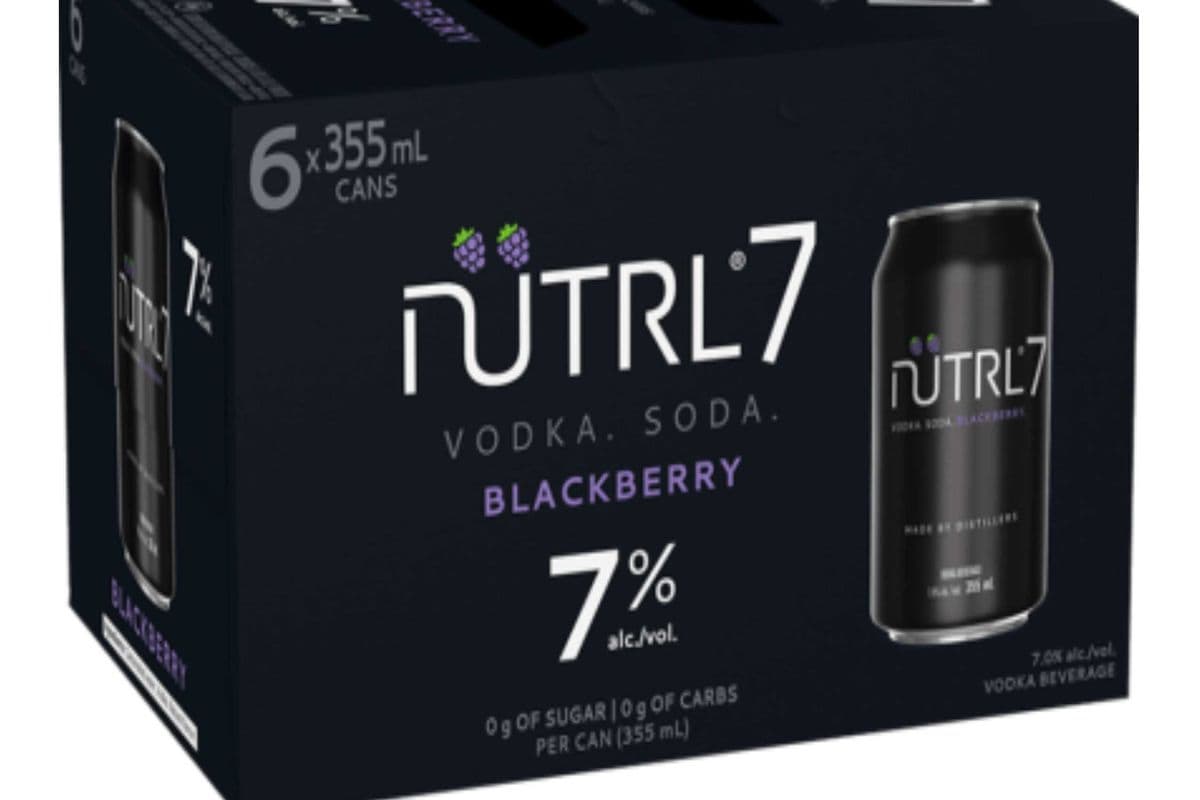 NUTRL VODKA SODA 7% BLACKBERRY 6*355ML (1 x 355ML)