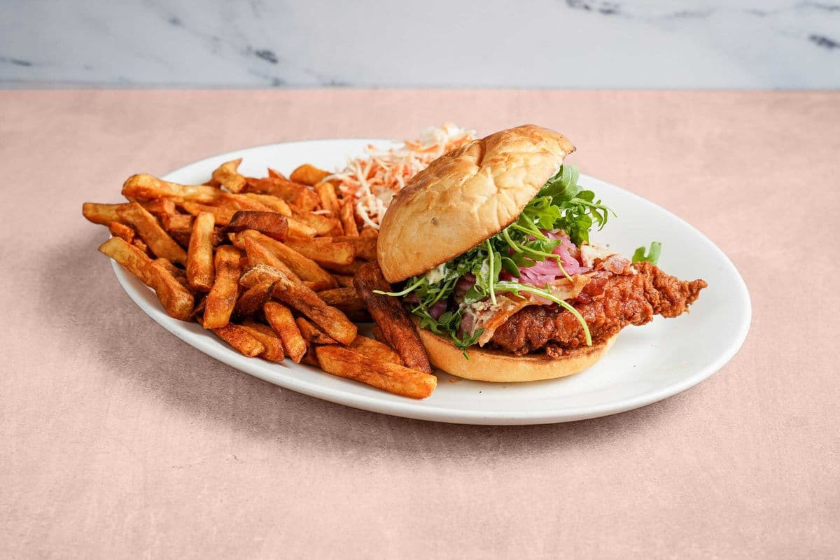 Burger de poulet croustillant