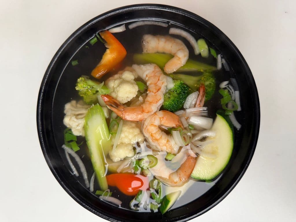 19. Soupe Repas aux Crevettes avec Légumes / Shrimp Soup with Vegetables