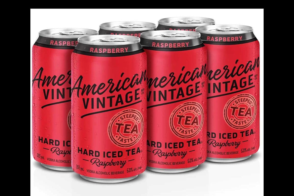 AMERICAN VINTAGE ICED TEA RASPBERRY (6 x 355ML CANS) (6 x 355ML)
