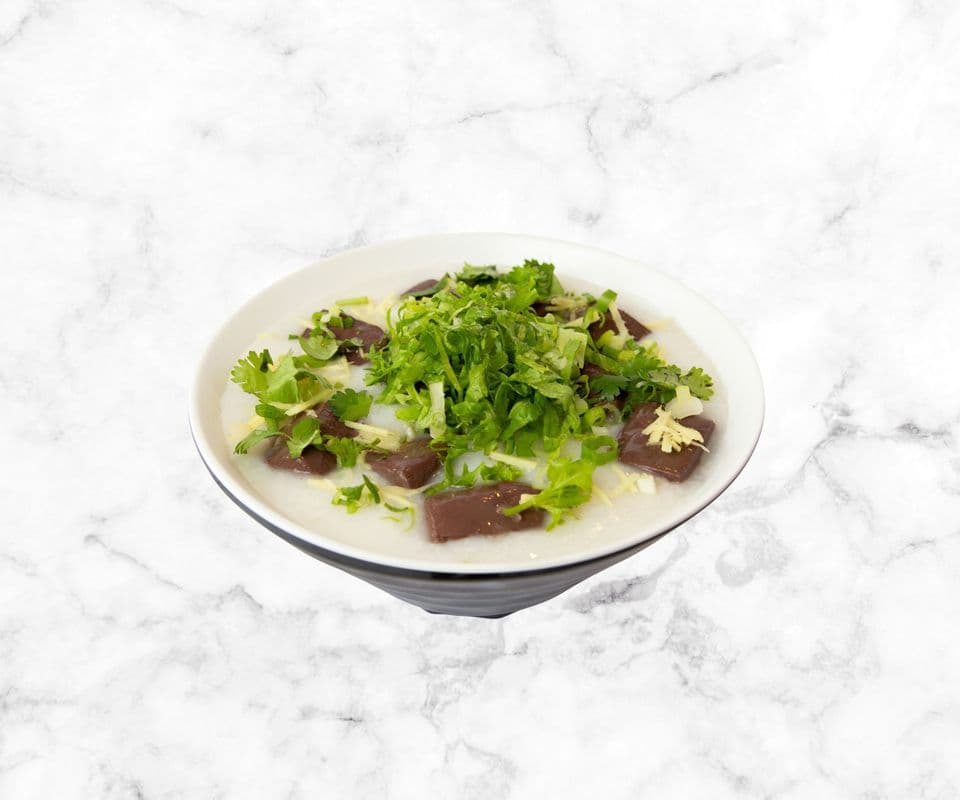 C8 Pork blood jello Congee / C8 豬紅粥