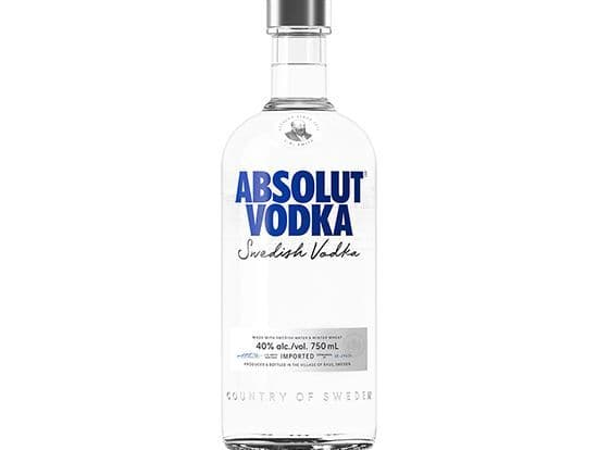 Absolut, 750mL vodka (40.0% ABV)