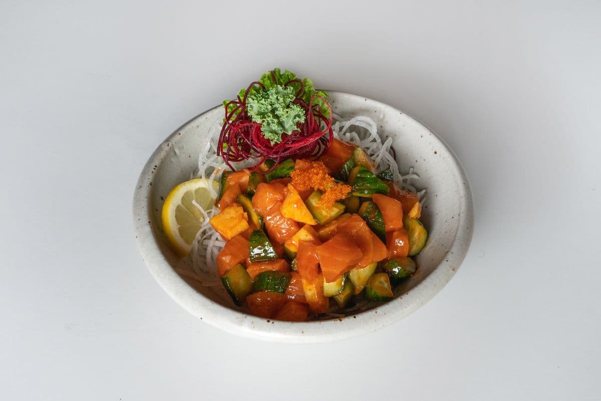 76. Spicy Salmon Sashimi