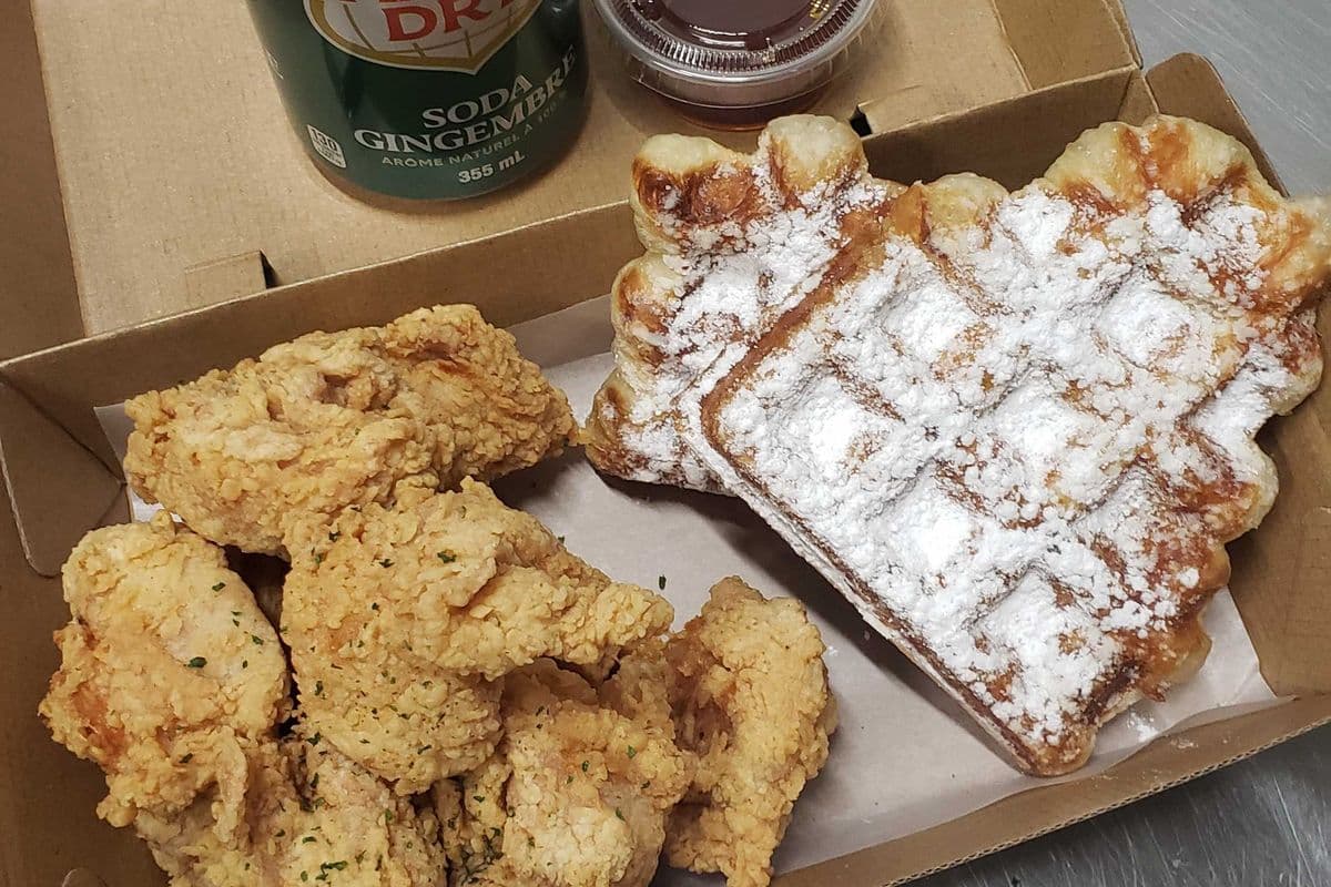 B. Original Chicken, Waffle, and Drink
