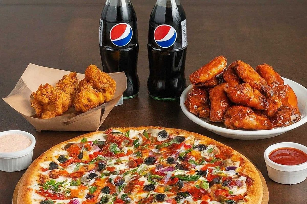 Medium Pizza and Wings