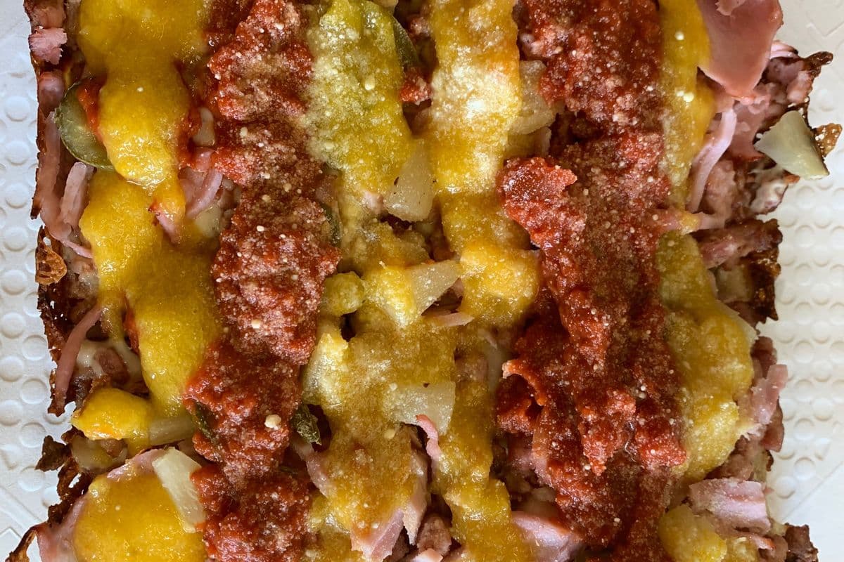 1/2 Order Detroit Style Angry Hawaiian Pizza (Award Winning) (4 slices)