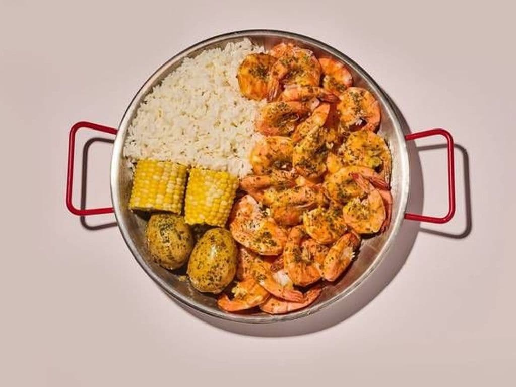  Seau de crevettes/ 1/2 Ib shrimp bucket (1/2 Pound)