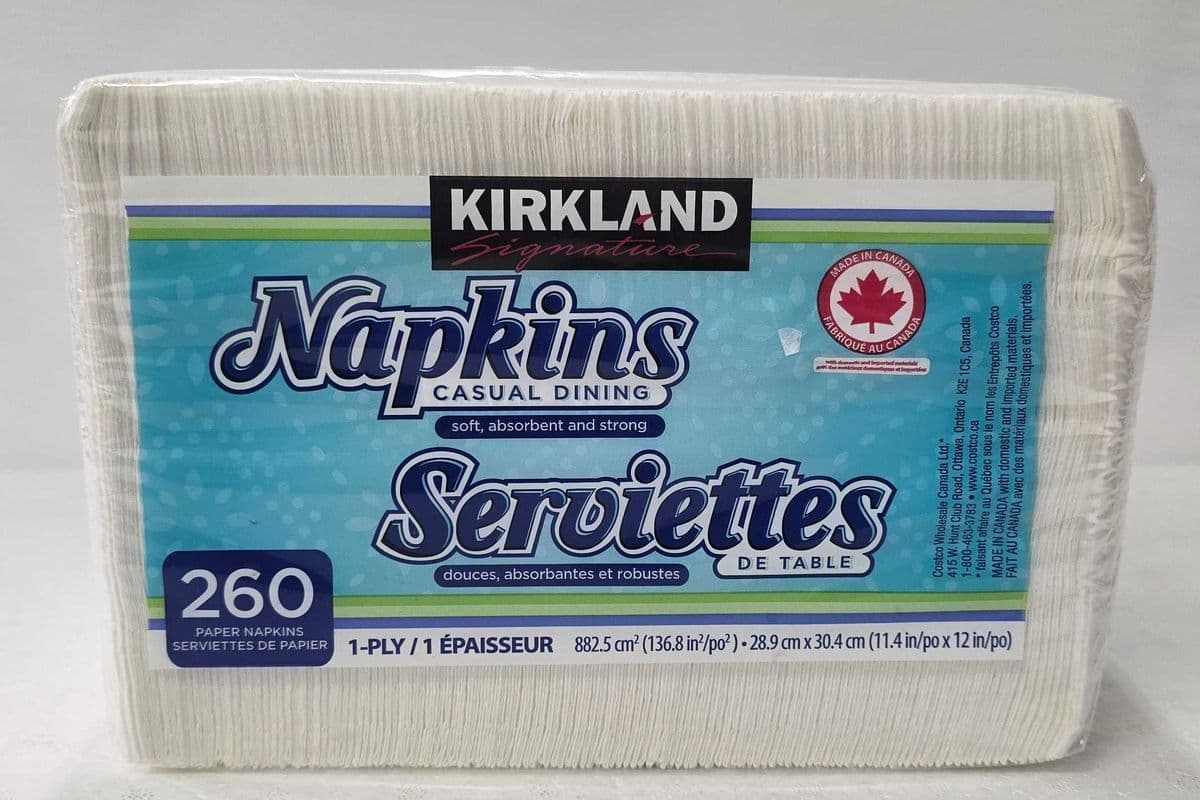 Kirkland Napkins casual dining 1 ply (260 paper napkins)