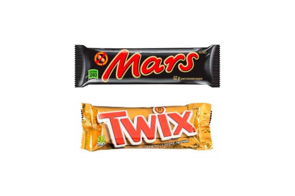 Mars & Twix Bars (2 pcs)