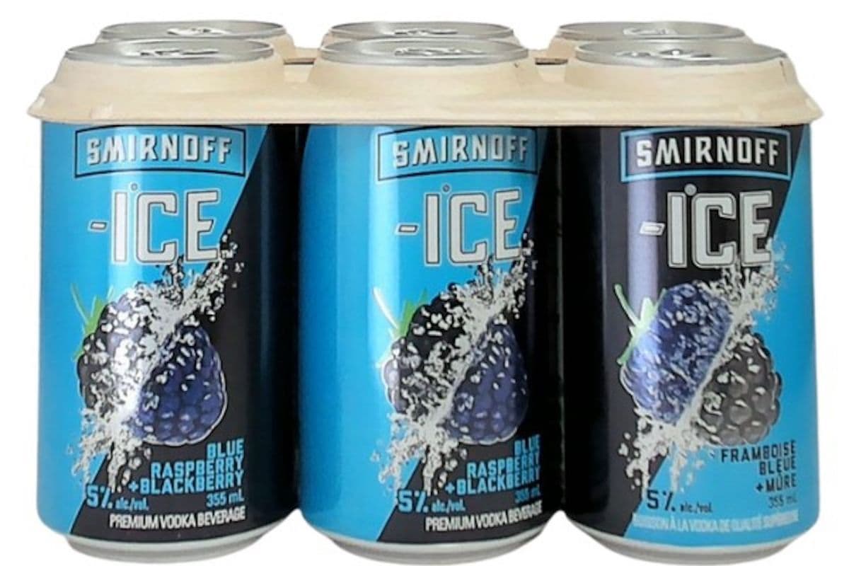 SMIRNOFF ICE BLUE RASPBERRY & BLACKBERRY 6PK (1 x 6x355.00 ML)
