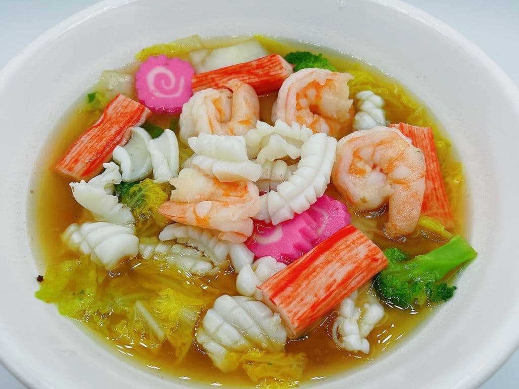 Seafood in Udon Soup