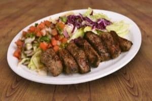 Barg Kabob Salad & Naan
