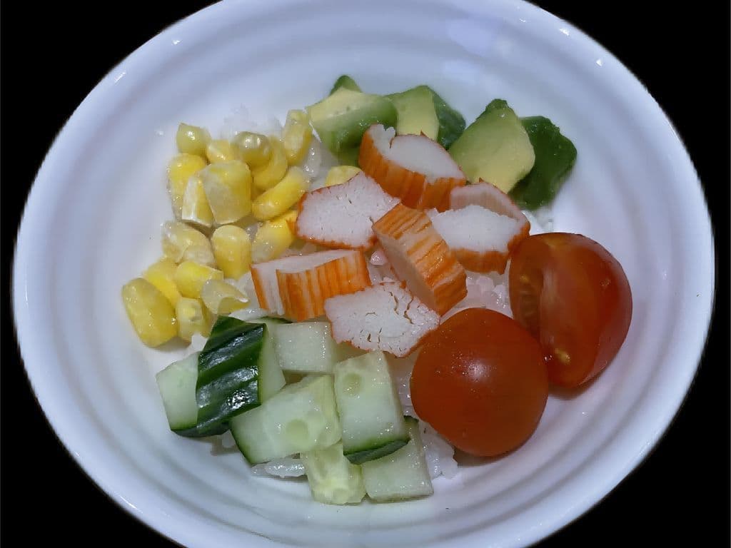 bowl 5.crab meat poke bowl