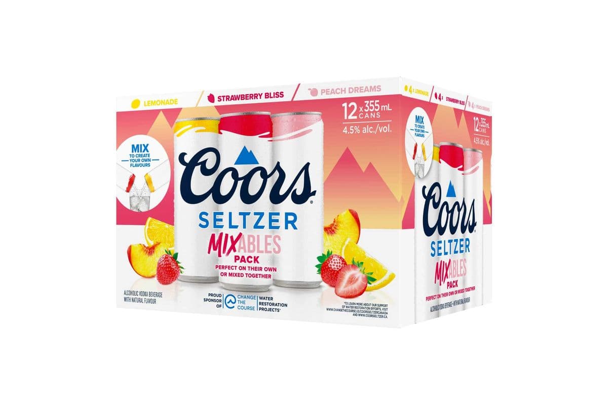 Coors Seltzer Mixables Variety Pack (12 Cans) (12 x 355ml)