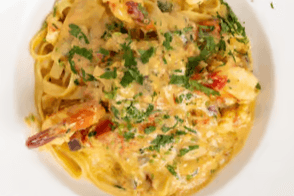 Lobster, Crab, and Shrimp Tagliatelle