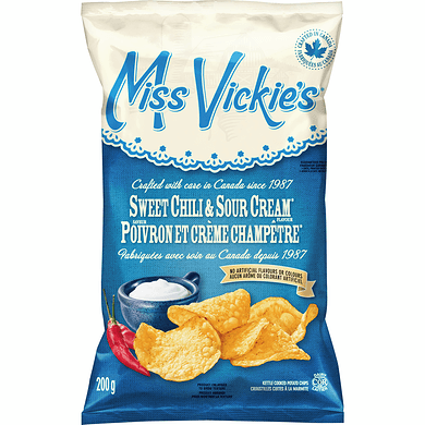 Miss Vickie's Poivron et Créme Champetre 200g/ Miss Vickie's Sweet Chili & Sour Cream 200g