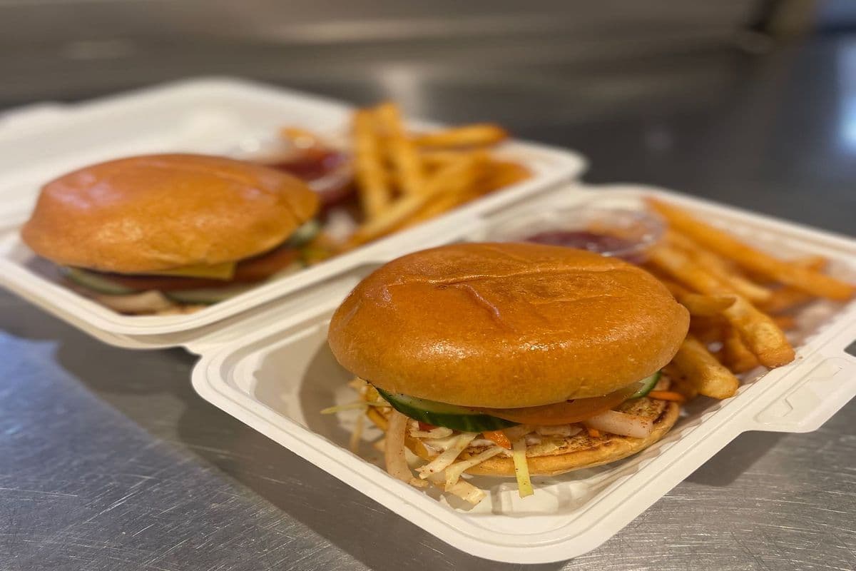 Aloo Tikki Burger w/ Fries