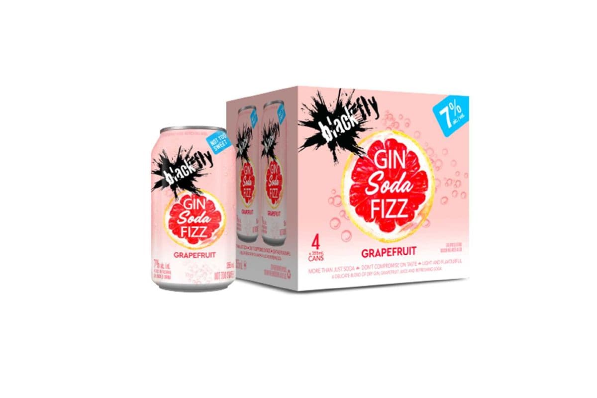 102669. BLACK FLY GRAPEFRUIT GIN SODA FIZZ (4 x 355ML (CANS))