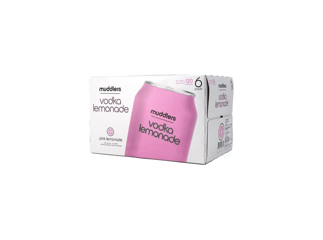 Muddlers - Vodka Pink Lemonade (6 x 355 ml)