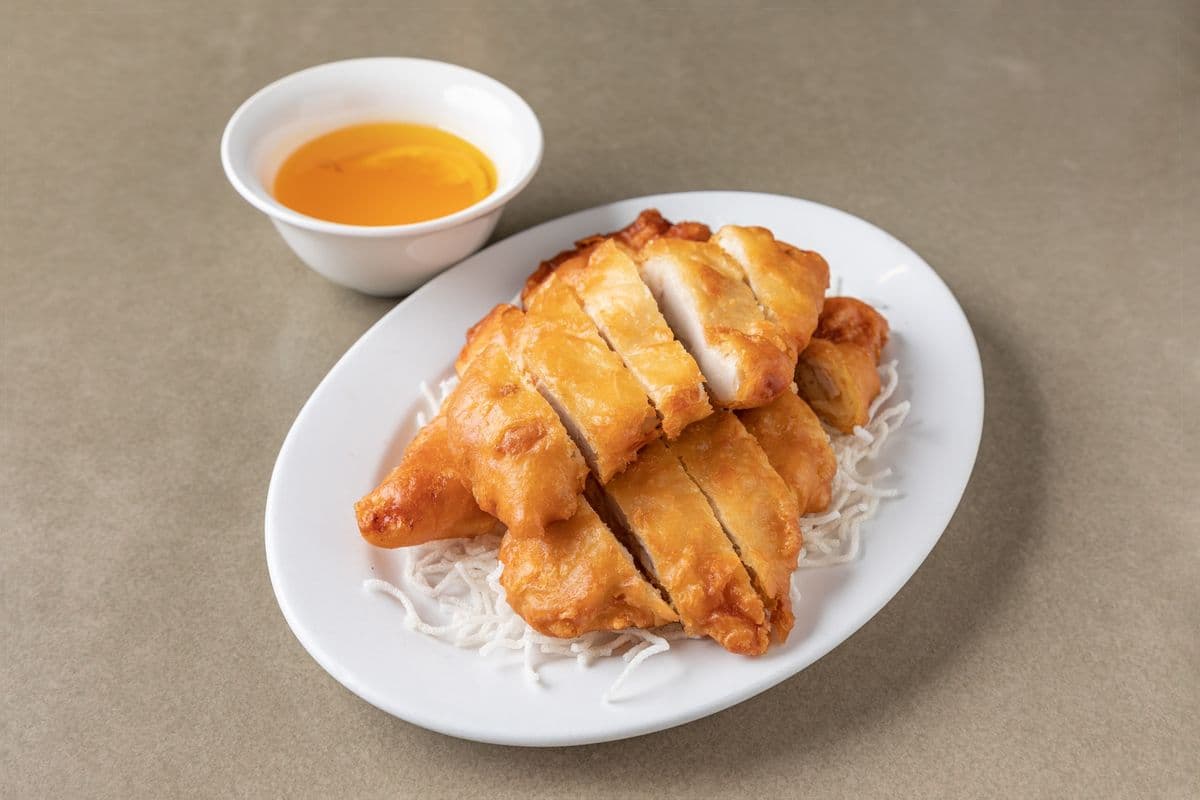 45. Deep-Fried Chicken with Lemon Sauce