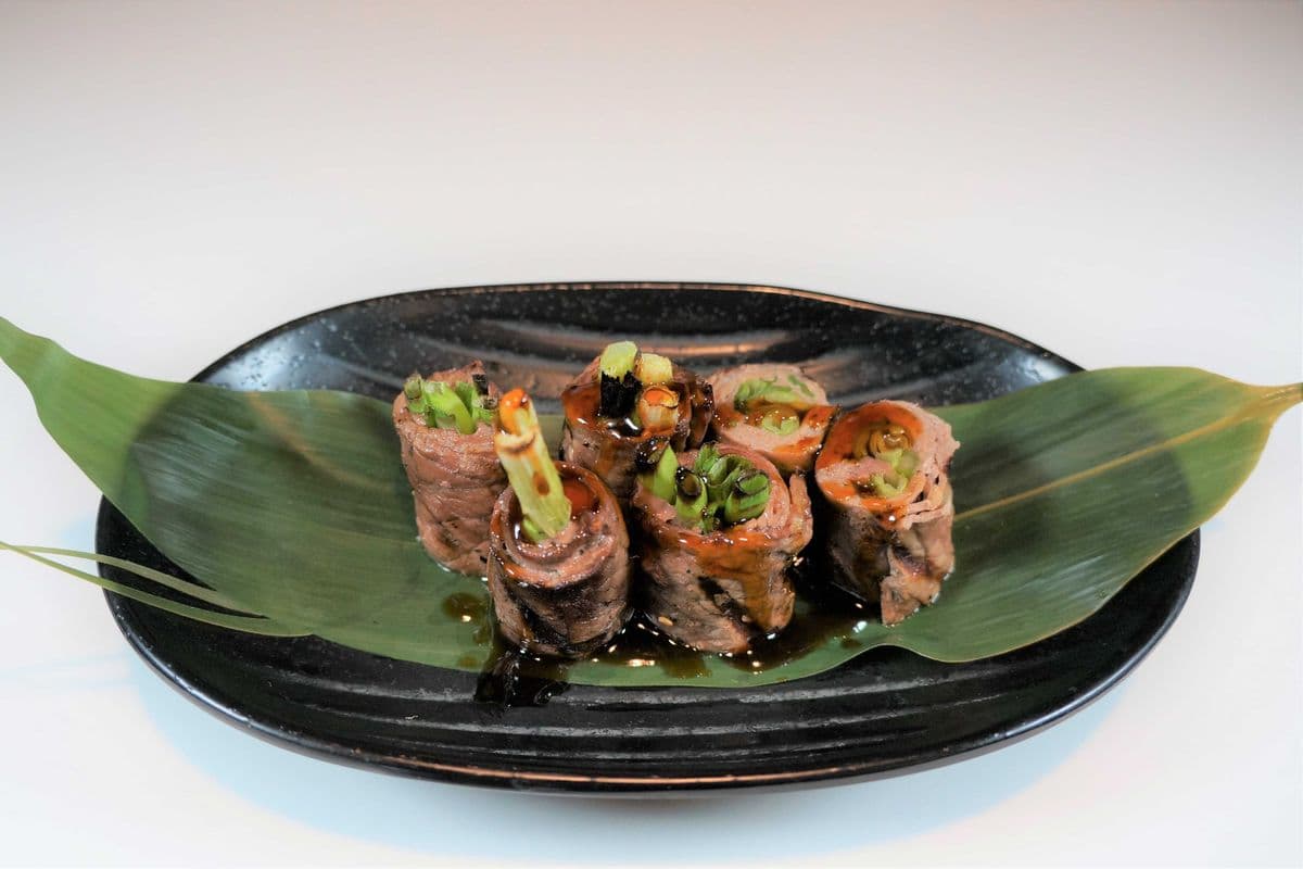 36. Green Onion Beef Roll (Negima Yaki) (6 pcs)
