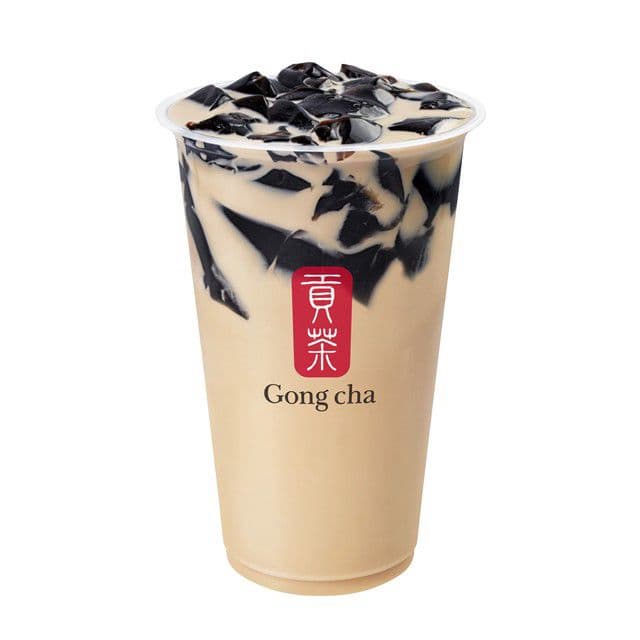 Wintermelon Milk Tea with Grass Jelly