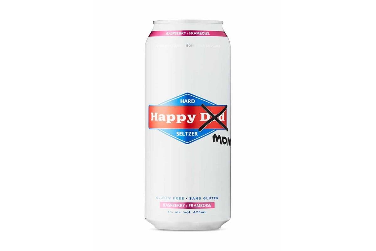Happy Dad Hard Seltzer Raspberry Happy Mom 473ml (1 x 473 ml)