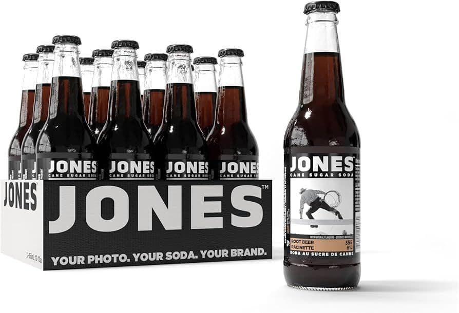Jones Canne a Sucre Soda Racinette 355ml/ Jones Cane Sugar Soda Rootbeer 355ml