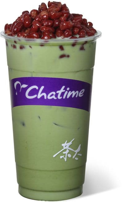 Matcha Red Bean Milk Tea (Cold)