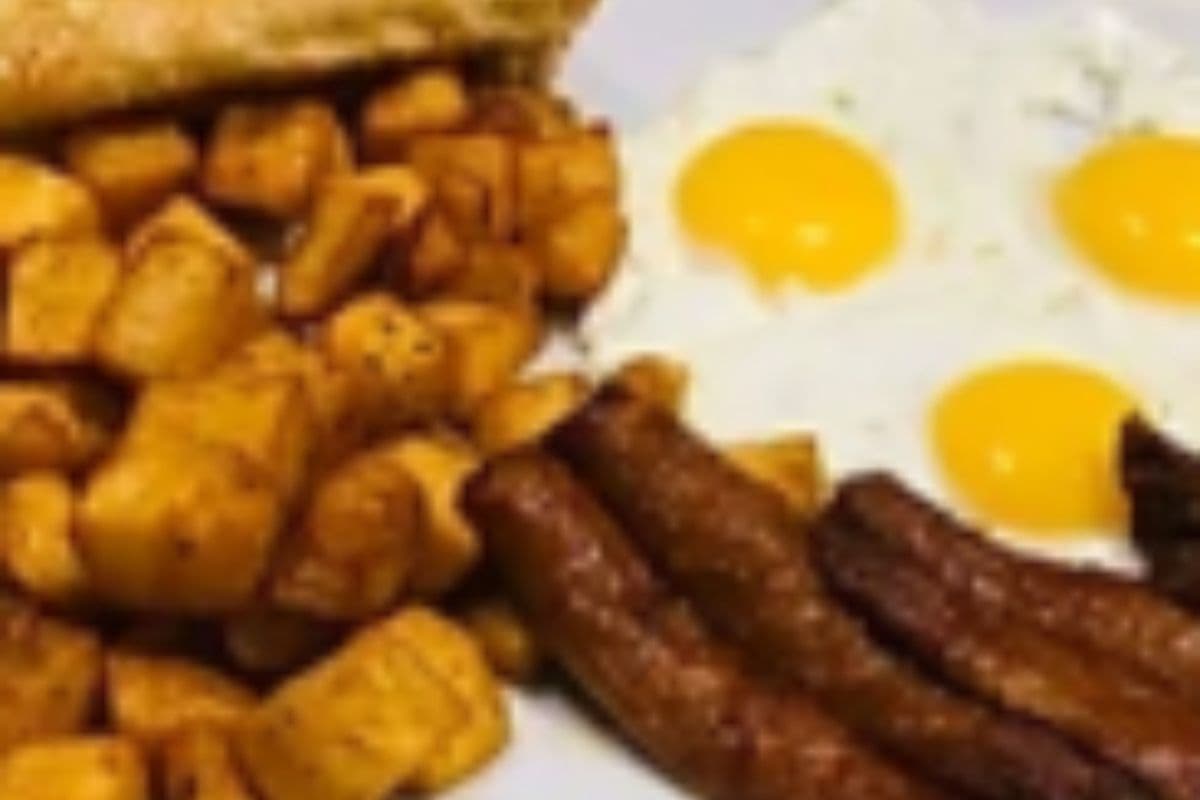 6. Turkey Sausage, Eggs, Toast, and Home Fries