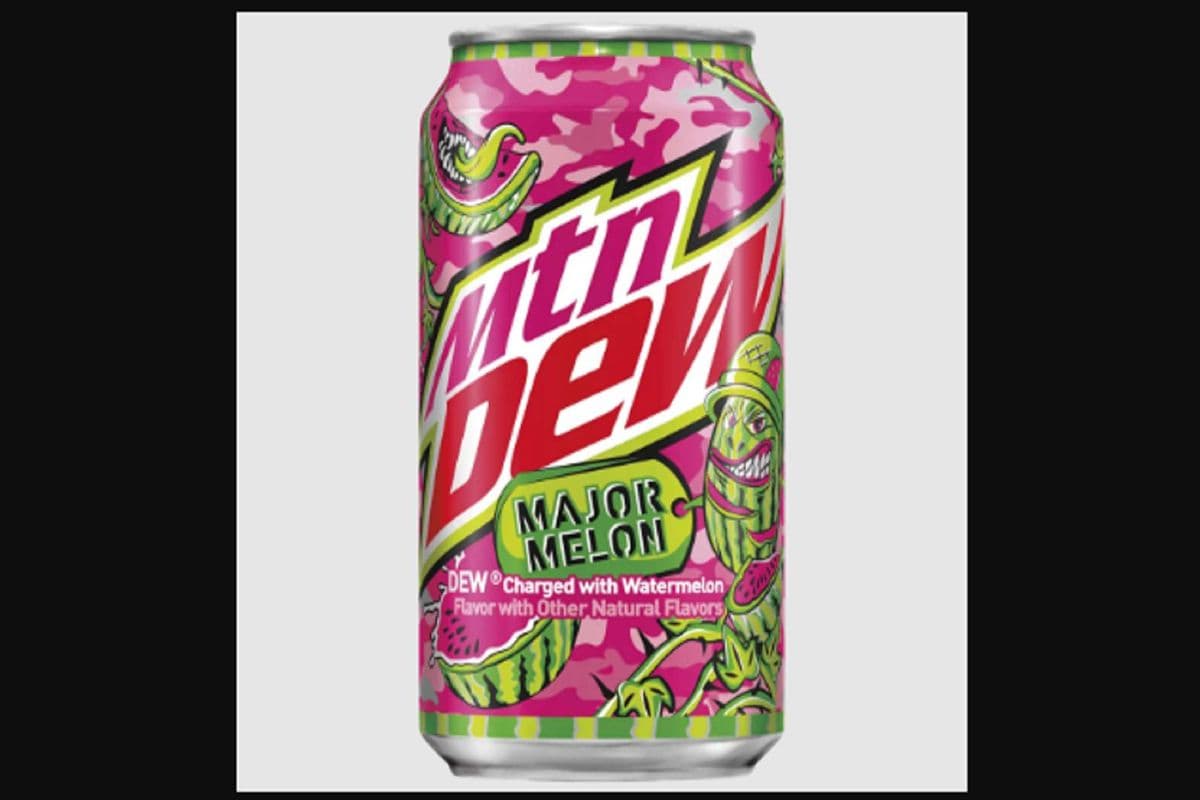 Mountain Dew Major Melon Watermelon Citrus Soda Pop USA Product (355 ML)