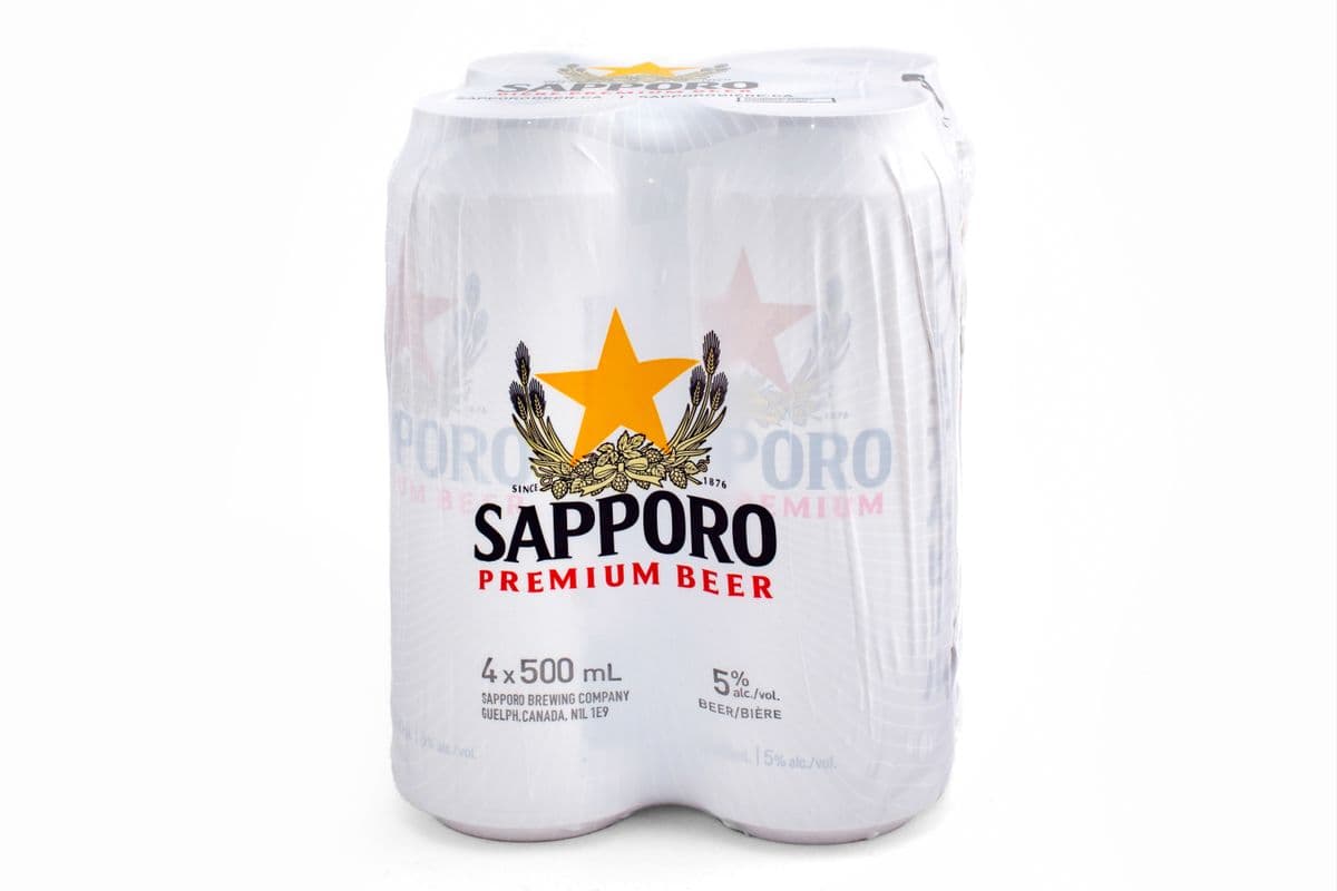 Sapporo 4 cans (4 x 500ml)