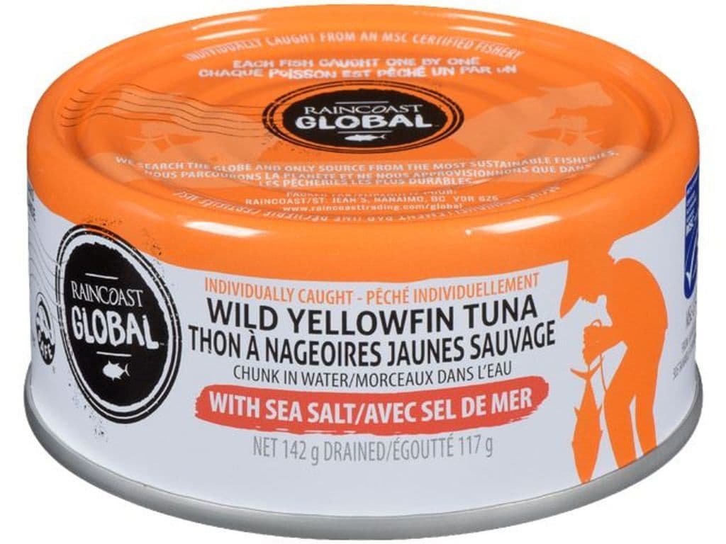 RAINCOAST WILD YELLOWFIN TUNA SEA SALT 142G