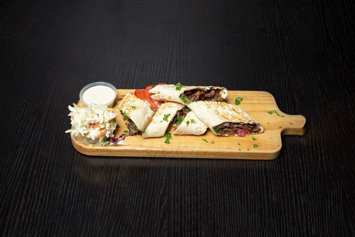 Beef Shawarma Saj Wrap