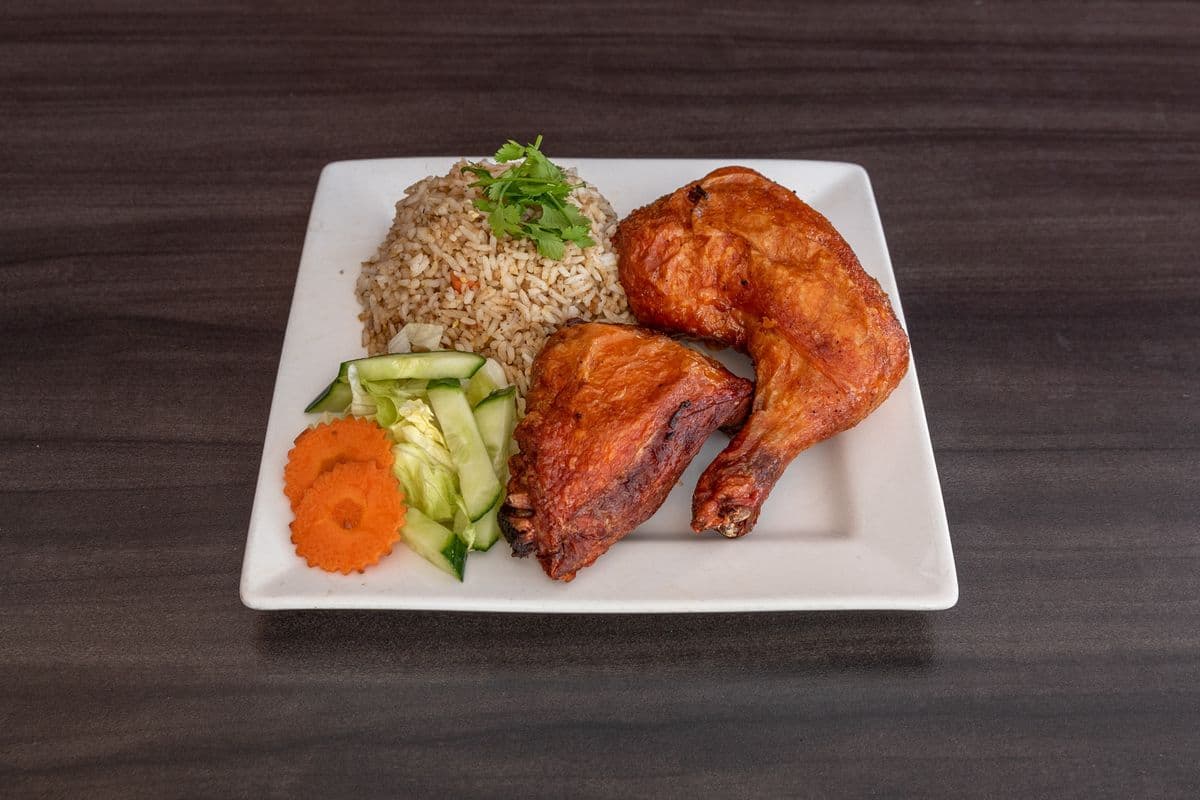 22. Fried Rice Topped with Crispy Chicken