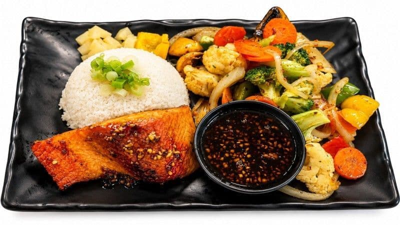 F1 - SALMON SOY ON RICE