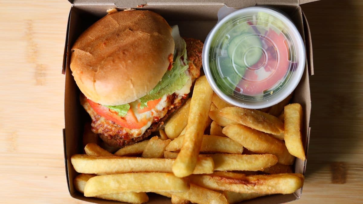 Chicken Parm Burger Platter