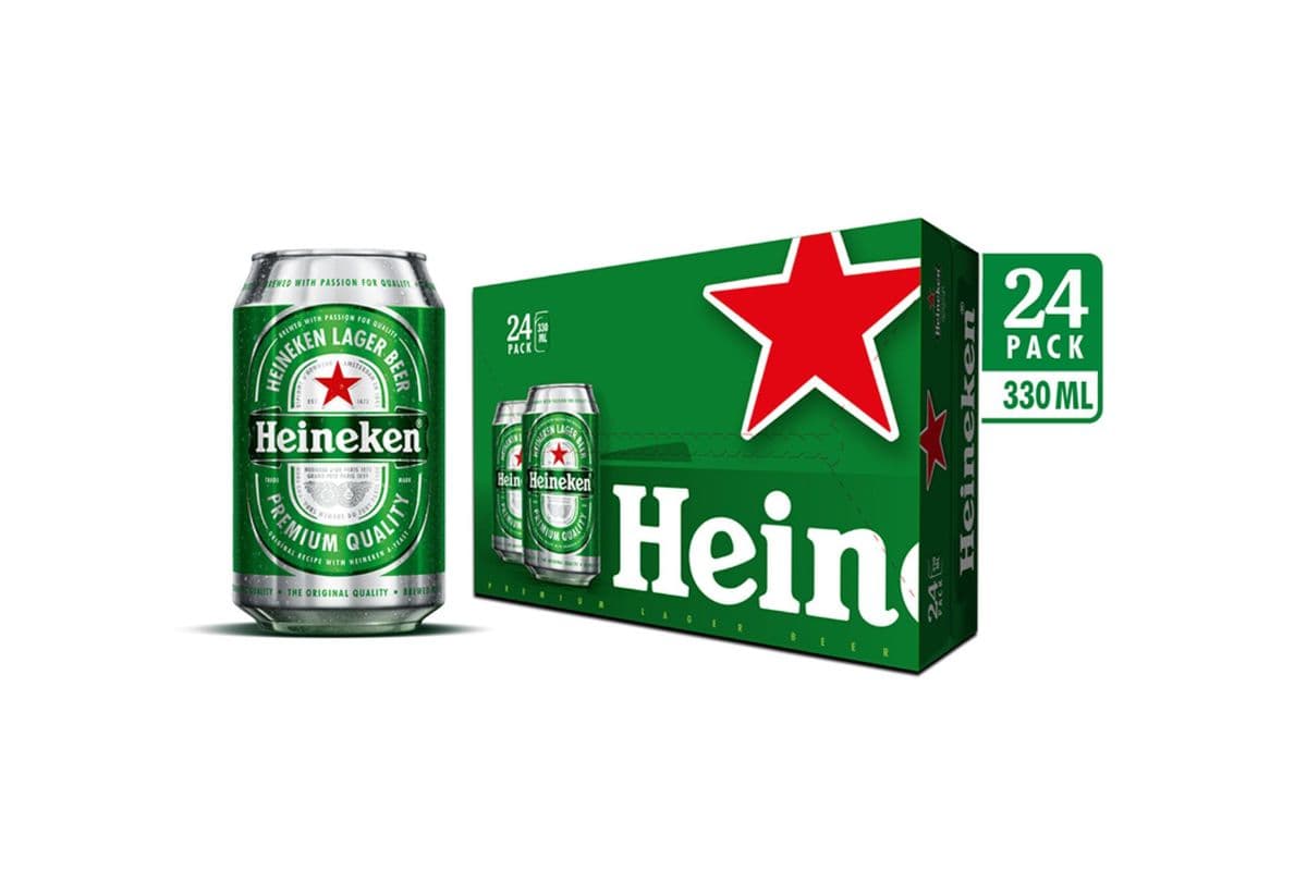 Heineken Lager (24 x 330mL Cans)
