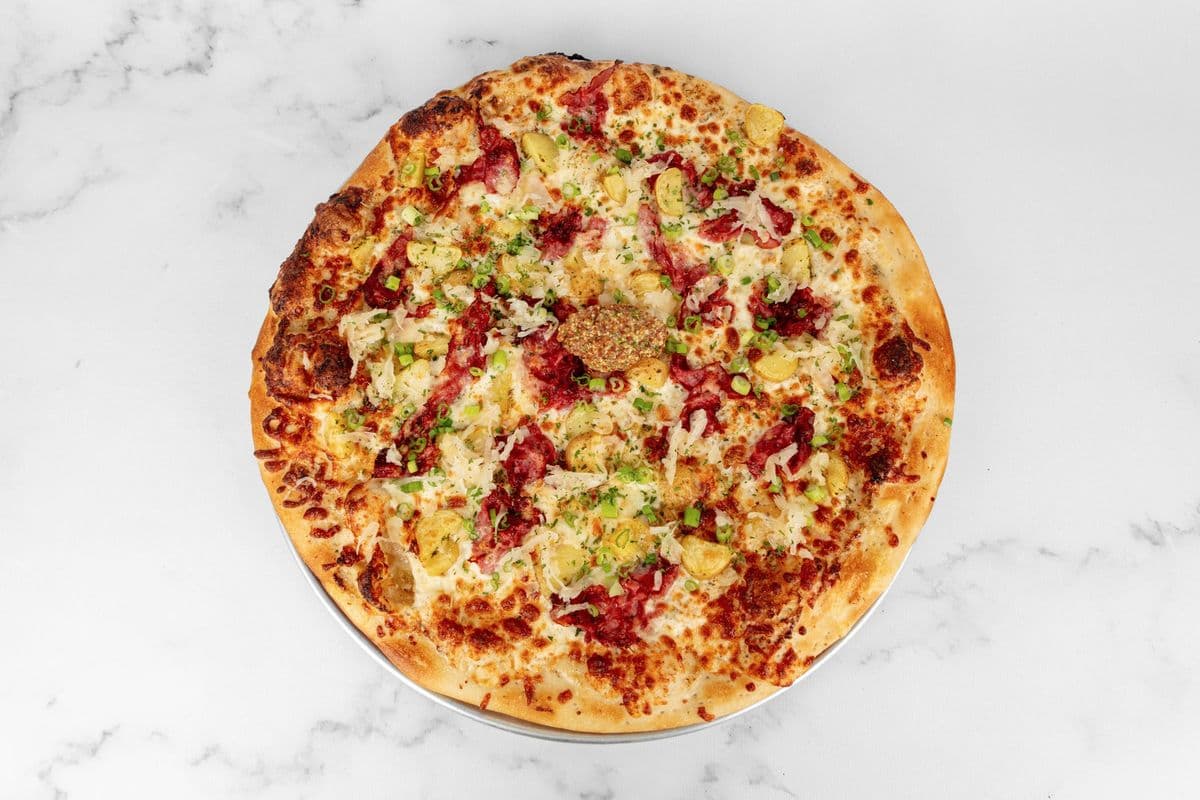 Rueben and Fries Pizza