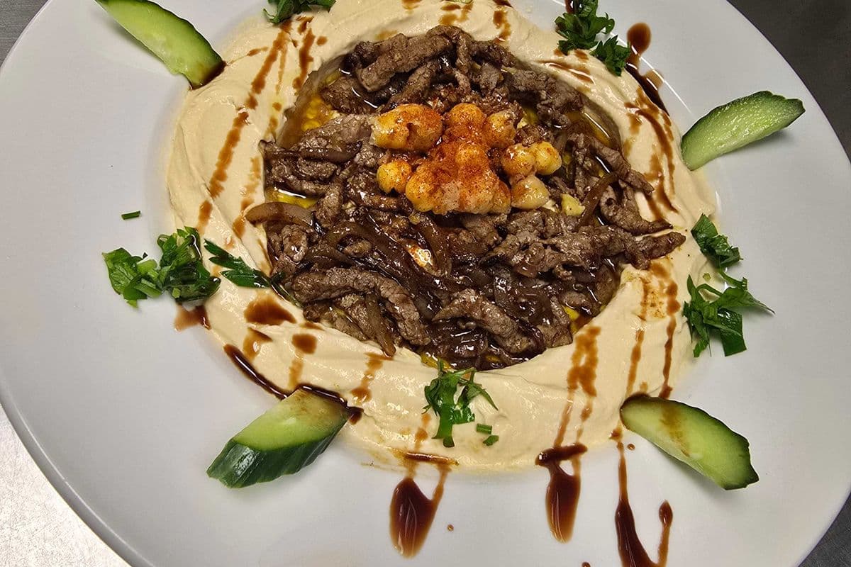 Hummus and Beef bowl